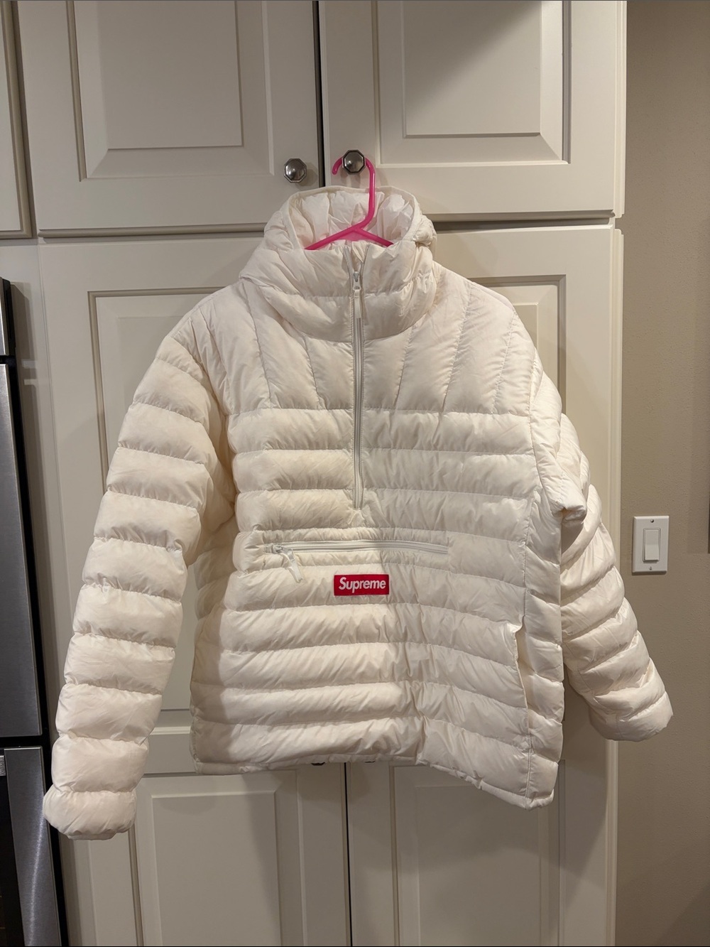 Supreme Micro Down Half Zip Hooded Pullover size M